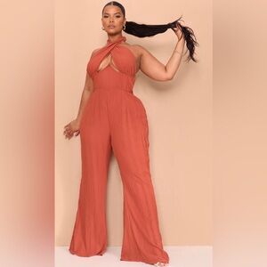 Pretty little thing Rust bustier Jumpsuit